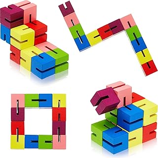 Siusi 6 pieces of wooden fidget wood twist block cubes fidget puzzle toys finger sensory toys for children's party, birthday present, party supplies.. Shop easy, pay less, get it fast — with DIAYTAR Nigeria.