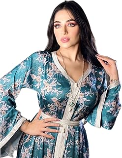 Maxi Islamic dress Women Ethnic clothing from the Middle East long sleeves floral print in long lace prayer dress Ramadan casual abaya, m, green.. From phone accessories to home decor — DIAYTAR Nigeria ships it fast.