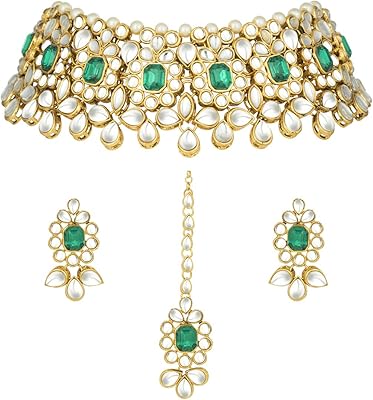 Traditional Kundan phu anli fashion jewelry for party.. Embrace the convenience of DIAYTAR NIGERIA with thousands of products at your fingertips, delivered nationwide.