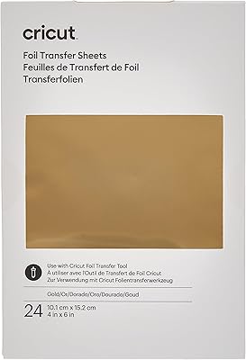 Aluminum transfer paper 10 x 15 cm, lot of 24 cricut, gold sheets.. DIAYTAR Nigeria: Great value, fast delivery, and endless options.