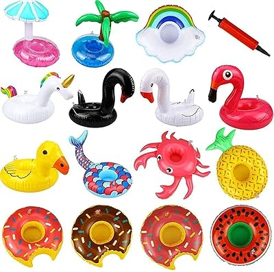 ALING SET of 16 inflatable cup holders for swimming floats, floating cup holders for children and swimming enthusiasts.. DIAYTAR NIGERIA makes online shopping accessible to all with budget-friendly prices and reliable delivery.