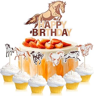 Zelaro 25 pieces Decoration De Cake Happy Birthday Horse Horse Decorations Cupcake Decorations Horse Birthday Birthdays Western Cowboy Cowgirl Themed birthday party decoration.. Shop for less and receive more with DIAYTAR NIGERIA's expansive e-commerce platform and nationwide delivery.