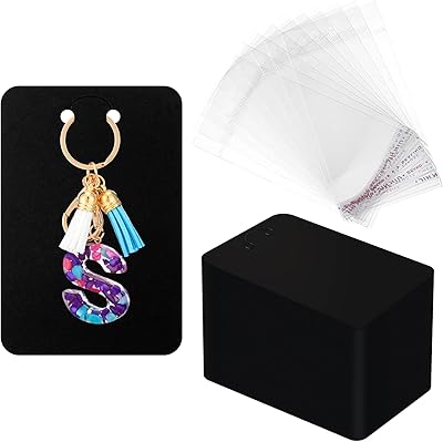320 Parts of Auto-Scellant keychain display cards, 2.3 x 3.5 inches, jewelry cards for sale of small necklaces (black).. DIAYTAR NIGERIA: Your affordable marketplace with reliable 5-8 day shipping across Nigeria.