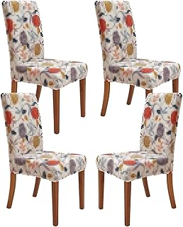 Set of 4 dining chair covers, Parson stretch chair covers, party chair protections and pet protection, universal soft polyester size for the house, the restaurant, the party.. DIAYTAR NIGERIA: Making quality accessible to all Nigerians with affordable prices and quick delivery.