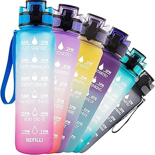 Water bottle Gelvia 1L (32oz) BPA Motivation bottle for children with markers.. DIAYTAR NIGERIA: Where quality meets affordability, with thousands of products delivered in less than 8 days.
