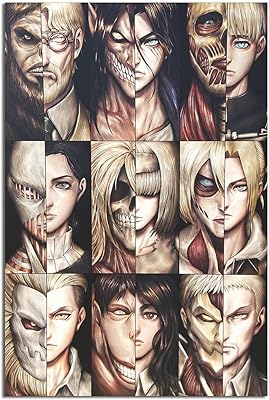Japanese anime attack on titan los 9 titans displays on wall canvas for.. Experience the future of shopping with DIAYTAR NIGERIA's extensive selection delivered in just 5-8 days.