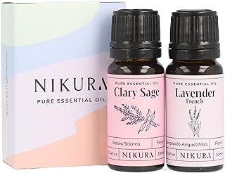 Nicura | Combined set of essential oils of sage and lavender (French) (2 x 10 ml) | Aromatherapy, manufacturing of soaps and candles, dispenser of 100 % botanical and natural ingredients.. Shop smart with DIAYTAR NIGERIA, offering a vast product range delivered to your doorstep within a week.