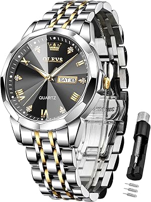 Luxury casual watch for men with diamond design, analog design, quartz movement in stainless steel, water resistant and light.. DIAYTAR NIGERIA connects you with thousands of products at competitive prices, delivered within a week.
