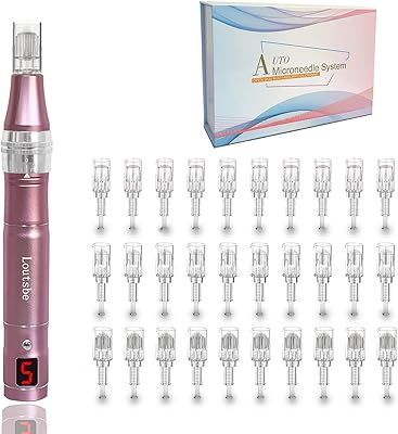 Lutsbe Pen -Cronedling Electricning Wireless 21,000 rpm, Professional Dermarpen Machine with 30 replacement cartridges (12 pins × 10, 36 pins × 10, nano × 10) beneficial for your skin, suitable for home use.. Shop from thousands of products at DIAYTAR NIGERIA and enjoy budget-friendly nationwide delivery.