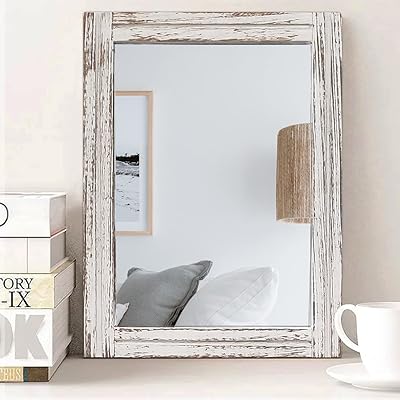 AAZZKANG Wall mirror 50 x 40 cm Rustic wooden Mirror Decorative Rectangle Farm Bedroom Mirror Wall Decoration.. DIAYTAR NIGERIA: The marketplace that brings affordable products to every Nigerian home in under 8 days.