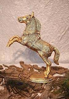 Horse statue Chhariya Crafts wealth, income, sun and future - 21.5 cm (metal, gold).. Shop from our extensive catalog at DIAYTAR NIGERIA and enjoy doorstep delivery in just 5-8 days.