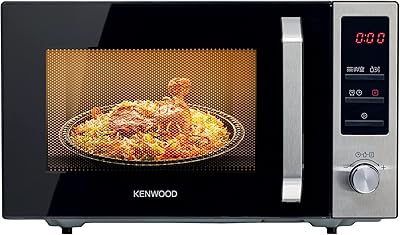 Kenwood microwave oven 25 liters in stainless steel with grill, digital display, 5 power levels and defrost function, automatic menu and 95-minute timer with clock function, 800 watts, black/silver color, mwm25.000bk.. DIAYTAR NIGERIA brings the marketplace to your home with budget-friendly prices and nationwide delivery.