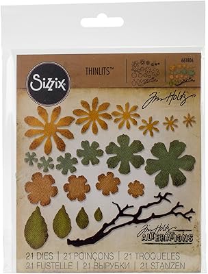 Set of Metal and Silver Flowers Tim Holtz Thinlits Cutting Sizix Flowers, 19.1 x 14.4 x 0.16 inches - SIZ661806.. Discover the perfect shopping balance at DIAYTAR NIGERIA with competitive prices and prompt delivery.