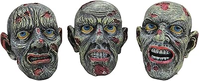 Zombie head statues in green resin degraded with blue eyes, pack of 3, 2.75 ".. Experience the power of choice with DIAYTAR NIGERIA's vast catalog and affordable 5-8 day delivery.