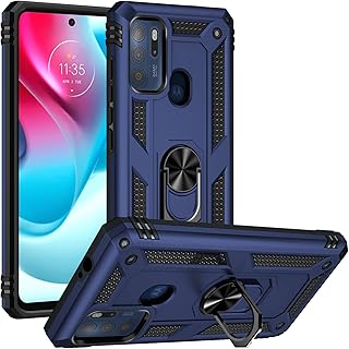 Rigid anti -silicone protection shell with support ring for Motorola Moto G60s, Blue.. DIAYTAR NIGERIA: Where every Nigerian finds affordable products delivered within the week.