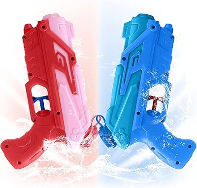 Toy pistol for children's water, pack of 2 Pasion water pistols with 300 cc for boys and girls, water gun toys for outdoor fights in summer, swimming pool and courtyard for children and adults (blue/pink).. DIAYTAR NIGERIA: Where affordable online shopping meets reliable delivery across Nigeria.