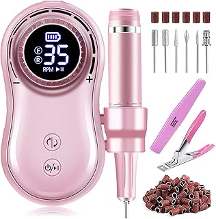 Professional electric nail drill Rechargeable 35,000 rpm, wireless lime, portable manicure set for acrylic, nail polish, art, polishing, manicure, pedicure, dissolving tool with tips, mower kit, home living room.. Skip the traffic, shop online — DIAYTAR Nigeria brings it to you.