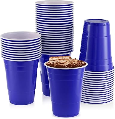 Blue Star Mar cups [50 pieces] Disposable plastic cup of 16 oz, large birthday goblets.. Enjoy low prices, wide selections, and reliable delivery with DIAYTAR Nigeria.