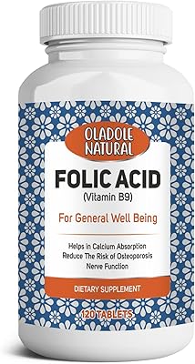 Oldil natural folic acid (vitamin B9) 1000 mcg DFI, help with the absorption of calcium and reduces the risk of nervous function, 120 tablets.. DIAYTAR NIGERIA delivers more than products - we deliver affordable solutions within the week.
