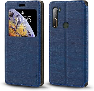 HTC U20 grained leather wallet case with card holder and magnetic window for HTC U20 5G.. Your shopping dreams realized through DIAYTAR NIGERIA's affordable platform with reliable delivery times.