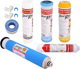 Complete replacement water filter kit for reverse osmosis in 5 steps with 50GPD membrane.. DIAYTAR NIGERIA brings the marketplace to your home with budget-friendly prices and nationwide delivery.