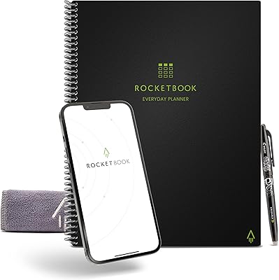 Daily reusable daily planner Rocketbook daily weekly and monthly with pilot and microfiber pen.. DIAYTAR NIGERIA makes every shopping desire a reality with affordable prices and delivery in 5-8 days.