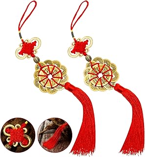 Chinese lucky carriers, brass brass coin, Chinese New Year's keychain, wealth, success, good luck and health memory (2 pieces).. Shop across categories at DIAYTAR NIGERIA and enjoy budget-friendly nationwide shipping in 5-8 days.