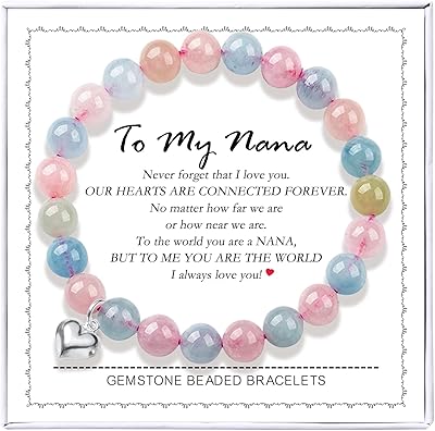 Bracelet of natural morganite pearls with pendant core in sterling silver for women and girls for a perfect birthday by Amble Love.. Shop confidently with Nigeria's most trusted e-commerce platform, offering swift and affordable delivery.