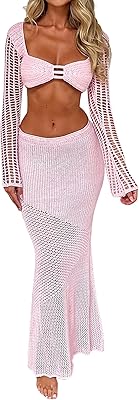 Tiven two -piece hook skirt for women Y2K, sleeveless, high waist, short short, long skirt, summer.. DIAYTAR NIGERIA: Bringing quality products to your doorstep at prices that won't break the bank.