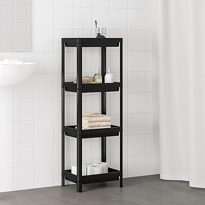 Hexar bathroom corner shelf, 4 -layer plastic bathroom shelf, kitchen storage shelf, black.. Navigate through thousands of products at pocket-friendly prices with DIAYTAR NIGERIA's easy-to-use platform.