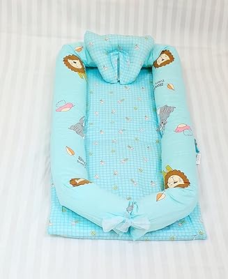 Baby Longer & Baby Nest Sharing Co - Soft baby bed bed 100 % cotton (0-24 months) - Baby cot hypoallergenic and breathable (light green).. Your one-click solution to affordable shopping, DIAYTAR NIGERIA delivers quality products nationwide.