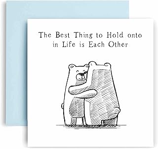 Prostitutes anniversary card - holding each other - Romantic bear card for woman, girlfriend, boyfriend, husband - Valentine's house 350 g/m2 - Pretty quote for couples 14.8 m2.. Shop electronics, clothes, and everything in between on DIAYTAR Nigeria.