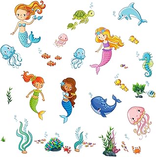 Wallowed Watering Hall Stickers, Wall stickers of Dauphin Dauphin of cartoon Dauphin, Creative vinyl art stickers, girl bedroom wall decoration, Sirène Bathroom Sirène sticker, wallpaper to take off and stick.. Shop for less and receive more with DIAYTAR NIGERIA's expansive e-commerce platform and nationwide delivery.