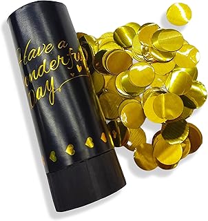 Party Time - 2 confetti cannons with black and golden glitter, confetti for birthday party, graduation, gender revelation, baby shower, wedding anniversary and new year.. DIAYTAR NIGERIA connects Nigerians with quality products at affordable prices, delivered in 5-8 days nationwide.