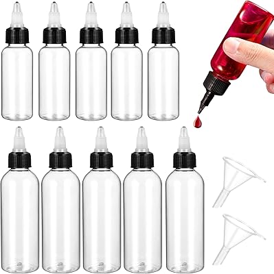 Mini pressable bottle lux shiny, 10 pieces of sauce and condiments with 2 funnels to decorate sauces, ketchup and cookies (100 ml + 60 ml).. DIAYTAR NIGERIA: Making online shopping accessible with affordable prices and nationwide delivery service.