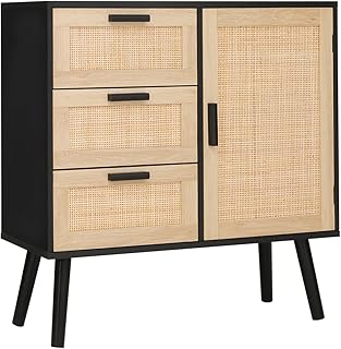 Iwell storage cabinet with bamboo door and 3 Modern Wardrobe drawers.. Shop electronics, clothes, and everything in between on DIAYTAR Nigeria.