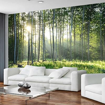Rihi Sunshine Forest wallpaper, Landscape wallpaper of large trees for the living room (non -sticker).. Shop smart with DIAYTAR NIGERIA, offering a vast product range delivered to your doorstep within a week.