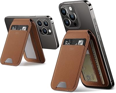 ESR Hallolock Vegetable Leather Wallet Support, Magsafe Wallet and Adjustable Support, Compatible with iPhone 14/14 Plus/14 Pro/14 Pro Max and 13/12 series, not compatible with 13/12 mini, 3 cards support, brown.. Looking for quality and speed? You’ll find both at DIAYTAR Nigeria.