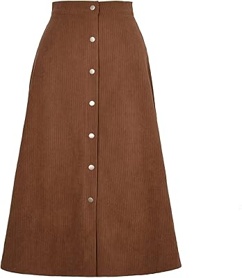 Zoikom Long skirt, Winter skirt in velvet Simple Simple buttoning high bureau lady Lady black skirts Women relaxed skirts (color: brown, size: xl).. Shopping has never been easier — DIAYTAR Nigeria delivers it all in 5–8 days.