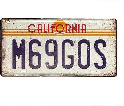 Californian aluminum license plate 12 "x 6" decoration plate.. Easy checkout, quick delivery — shop now on DIAYTAR Nigeria.