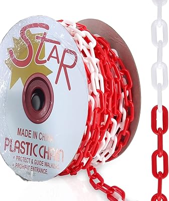 PVC Safety Chain Red and White Star, 6 mm x 20 meters.. Experience the power of choice with DIAYTAR NIGERIA's extensive catalog and reliable delivery service.