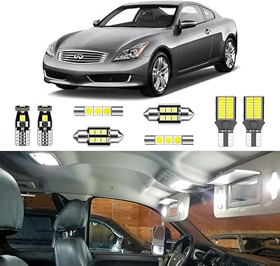 Lighsta 12 Pieces Interior Lighting Kit White Super Luminous LED For Infiniti G35 G37 Selle 2007 2008 2008 2009 2010 2012 2013 2014 + Lighting Lighting Plate and Installation Tool.. From tech to toiletries, DIAYTAR Nigeria delivers without delay.
