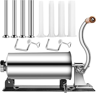 Bangersmile sausage machine in stainless steel, stuffing machine Horizontal beef sausages of 6 pounds with 8 filling nozzles for professional commercial cuisine and domestic use.. DIAYTAR NIGERIA delivers happiness in 5-8 days with our affordable and diverse product range.