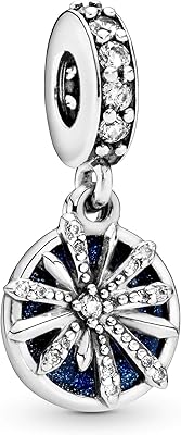 Pendant in the shape of a fireworks with a pattern for dotted with transparent cubic zirconia stones and covered with blue enamel, silver and cubic zirconies.. Experience DIAYTAR NIGERIA, where extensive product variety meets pocket-friendly prices and reliable delivery.