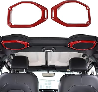 RTCZ Coat of Car Roof Speaker, Decorative Ring for Jeep Wrangler JL JL JLU 2018 2019 2020 and Jeep Gladiator JT 2020, Interior accessories Jeep JL (Red).. DIAYTAR NIGERIA brings online shopping to every Nigerian with affordable prices and reliable shipping.