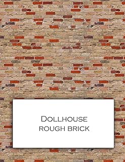 Dollhouse Rough Brick: Brick textured wallpaper to decorate doll houses and buildings. Beautiful sets of paper for your modelism... Shop smart with DIAYTAR NIGERIA, offering a vast product range delivered to your doorstep within a week.