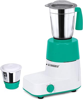 Star Gold 600 W Star Mixler Star Mixer with 2 stainless steel stores, dry grinding and sauce bowl, dry and versatile wet crusher for Masalas, spices, nuts, chutneys and more - light green.. DIAYTAR Nigeria offers great deals, a huge product variety, and delivery in under a week.