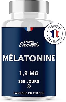 Melatonin 1.9 mg - 1 year supply for 365 tablets - sleeping, sleeping, jetlag - made in France.. DIAYTAR NIGERIA: Your affordable gateway to thousands of products delivered within a week.