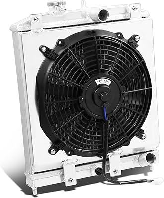 DNA Motoring RA+FS-HC92-42-2 Double row radiator with compatible fan cover.. DIAYTAR NIGERIA delivers on convenience and affordability with our reliable nationwide shipping.