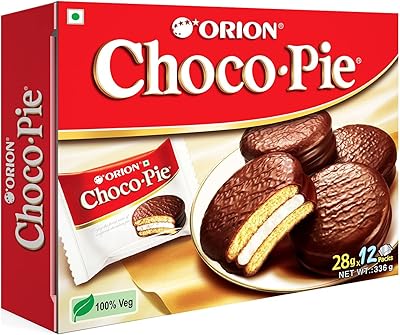 Orion chocolate pie - Soft cookie coated with chocolate, pack of 12 pieces, 336 g.. Experience DIAYTAR NIGERIA, where extensive product variety meets pocket-friendly prices and reliable delivery.